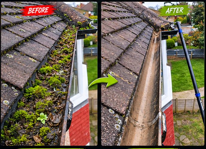 gutter before & after